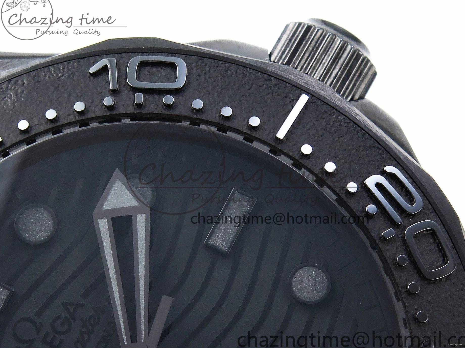0405 Seamaster 300m 43.5mm Black Ceramic S+F 1:1 Best Edition Black Dial on Black Rubber Strap A WrinkleFree 7731